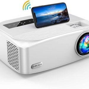 Native 1080P Projector, GROVIEW 7500L Full HD WiFi Projector, Supports 5G Synchronize Smartphone Screen & Max 300" Display