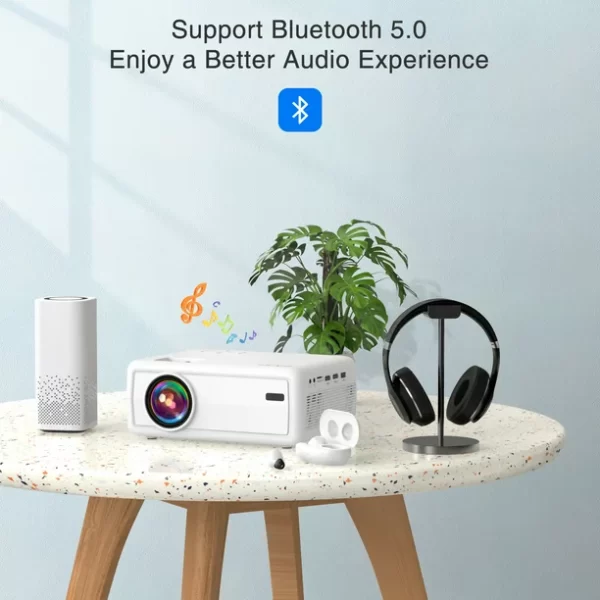 GROVIEW Mini Projector with Bluetooth, 1080P HD and 240" LCD Display Supported Portable Projector, Movie Projector with 100” Projector Screen, Compatible with Fire Stick, HDMI, VGA, USB - 图片 3