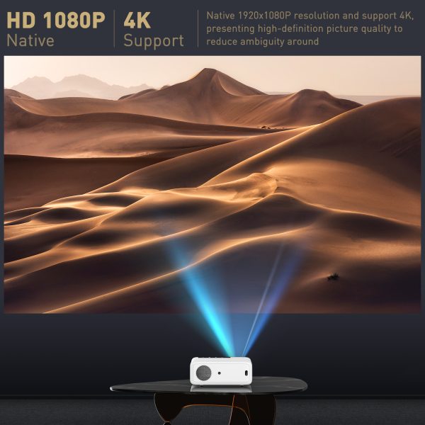 GROVIEW Projector, 2023 Upgraded Android TV 9.0 Mini Projector with Wifi and Bluetooth, 12000 Lux 1080P FHD Portable Outdoor Movie Projector, Smart Home Projector 4K Supported for Phone/PC - 图片 6