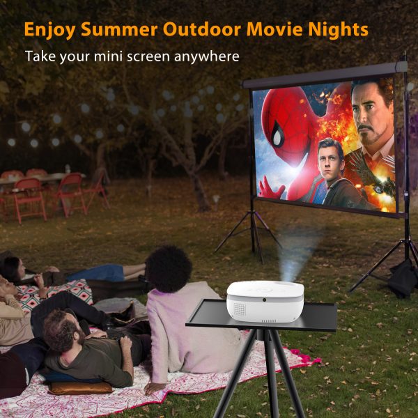 GROVIEW Mini WiFi Projector, 7500 Lumen Portable Movie Projector with 100" Screen, 1080P & 240" Display Supported, Home Theater Projector Compatible with TV Stick, Android, iPhone - 图片 4