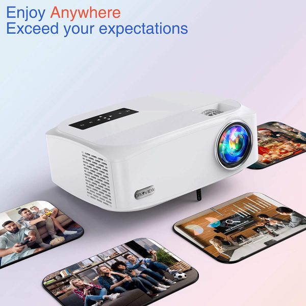 Native 1080P Projector, GROVIEW 7500L Full HD WiFi Projector, Supports 5G Synchronize Smartphone Screen & Max 300" Display - 图片 7