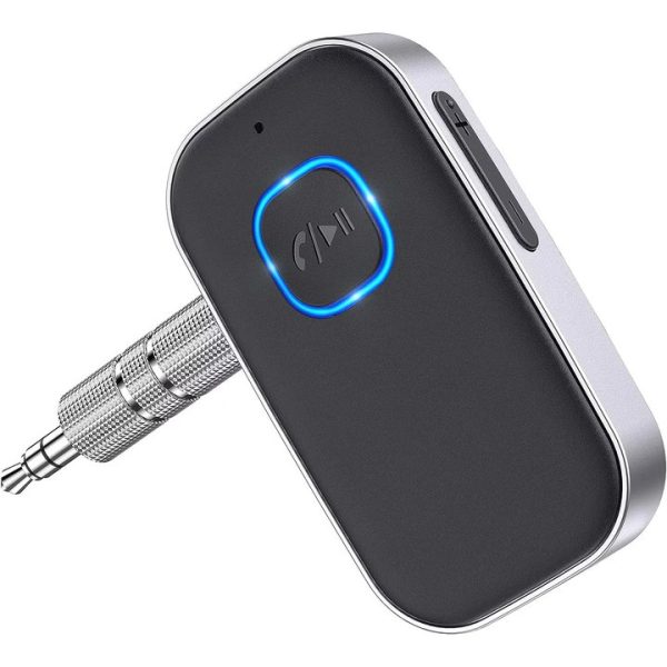 Bluetooth 5.0 Receiver for Car, Noise Cancelling Bluetooth AUX Adapter, Bluetooth Music Receiver for Home Stereo/Wired Headphones, Hands-Free Call