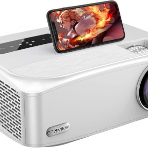 プロジェクター GROVIEW 8000lm 5GWiFi スマホ直接接続 リアル1080PフルHD 4K対応 内蔵スピーカー ズーム機能 ビジネス適用 ホームシアター HDMI/USB/SD/AV/VGA