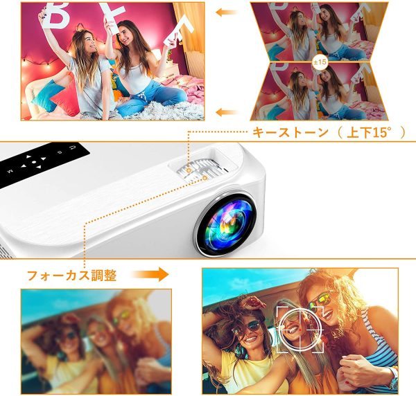 プロジェクター GROVIEW 8000lm 5GWiFi スマホ直接接続 リアル1080PフルHD 4K対応 内蔵スピーカー ズーム機能 ビジネス適用 ホームシアター HDMI/USB/SD/AV/VGA - 图片 8