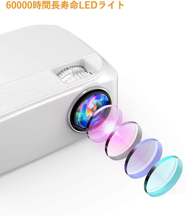 プロジェクター GROVIEW 8000lm 5GWiFi スマホ直接接続 リアル1080PフルHD 4K対応 内蔵スピーカー ズーム機能 ビジネス適用 ホームシアター HDMI/USB/SD/AV/VGA - 图片 9