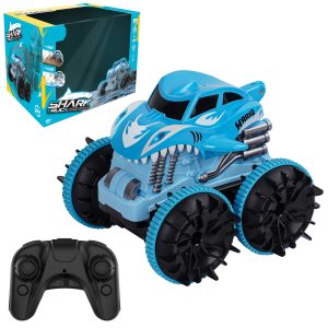Remote Control Car, 1:15 Amphibious 2.4GHz Shark Monster Truck Toys, 4WD Waterproof RC Stunt Cars for Boys Girls